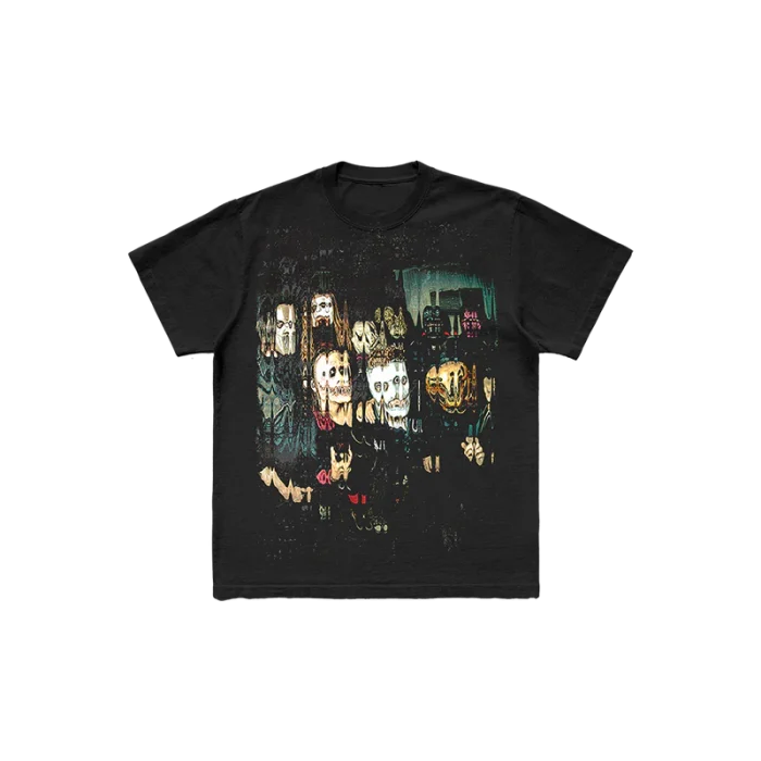 Embrace the chaos with the 'Glitch Photo' Slipknot t-shirt. This black tee showcases a dynamic glitch-inspired graphic on the front and the iconic 25th anniversary tribal S logo on the back. Ideal for fans who want to merge cutting-edge design with a tribute to Slipknot’s enduring legacy. Get yours today and stand out!
