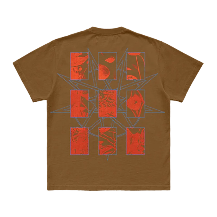 Embrace Slipknot's edgy style with the 'Goat and Face' t-shirt. This black tee features a striking graphic of a goat and face design on the front, paired with the iconic 25th anniversary tribal S logo on the back. Ideal for fans who want to stand out and celebrate Slipknot’s legacy. Order yours today!