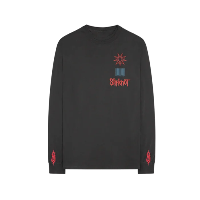 Embroidered Puff Print Long Sleeve