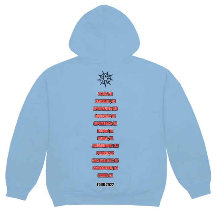 Slipknot Logo '22 Tour Blue Hoodie